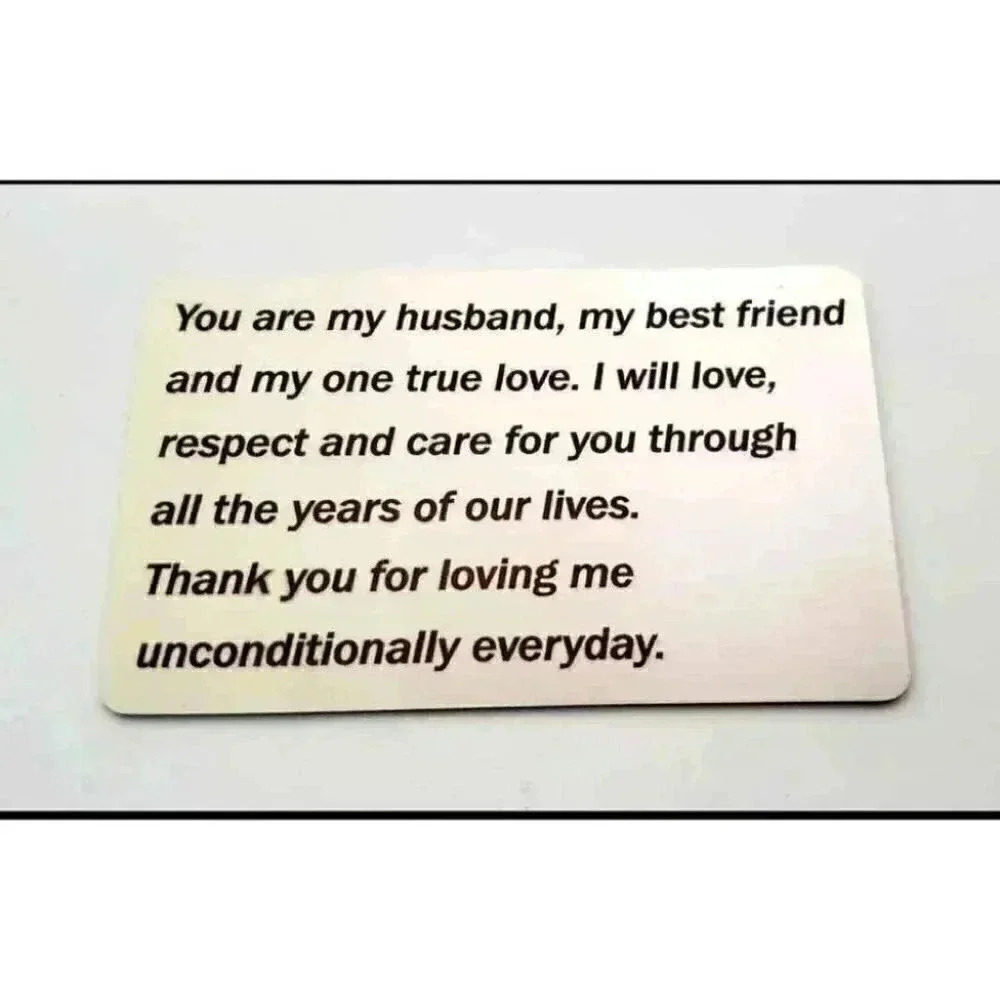 You're My Husband....wallet Card Reminder